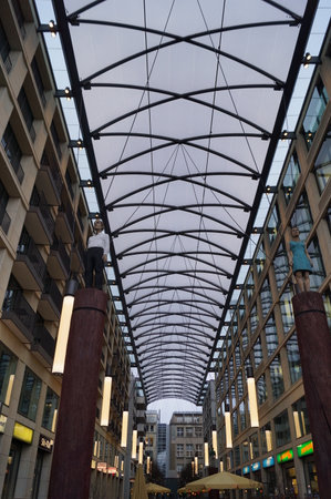 Berlin, Germany: ceiling of CityQuartier DomAquarÃ©e shopping centre in Berlin Mitteのeditorial素材