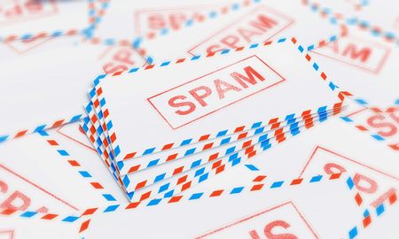 postal letters with a spam の写真素材