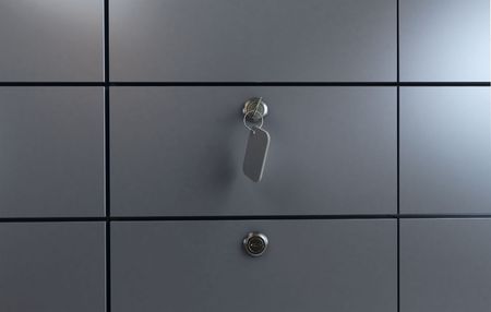 Safe bank and key to the safe