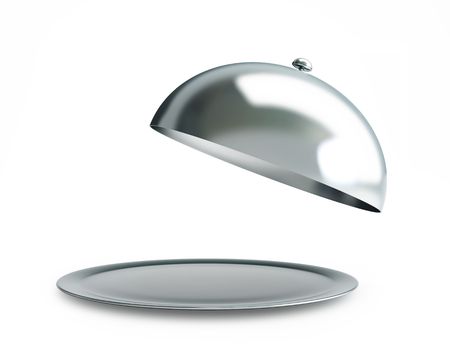 open tray on a white backgroundの写真素材