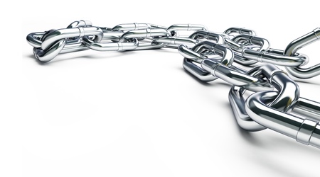 metall chain on a white background の写真素材