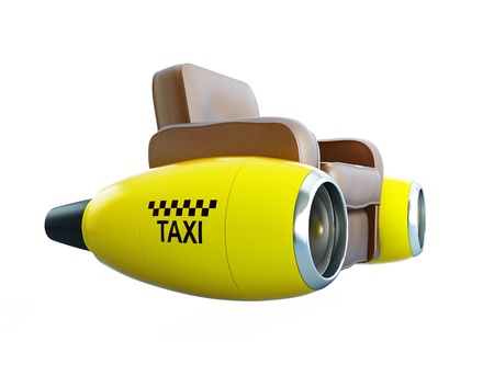 air taxi  on a white background