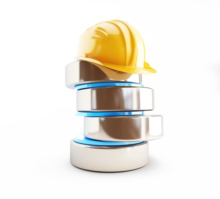 helmet damaged databaseの写真素材