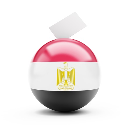 Egypt vote on a white backgroundの写真素材