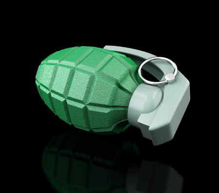 grenade on a black background