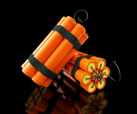 dynamite on a black background 3d Illustration