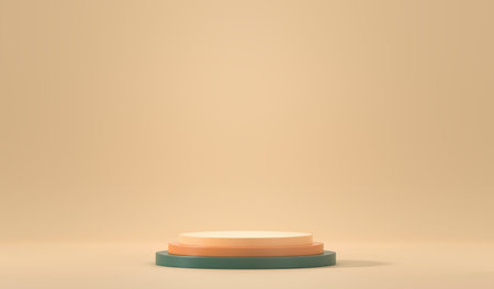 Minimal blank podium for advertising product display, 3d rendering.の写真素材