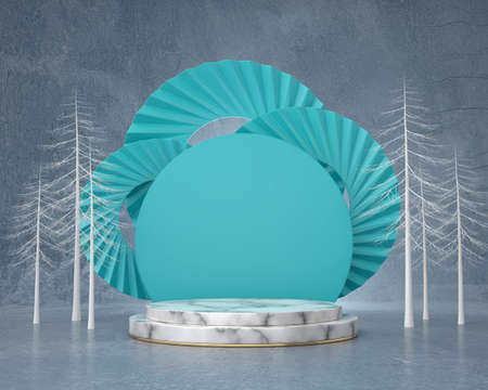Abstract backdrop podium for product display showcase 3d background renderingの写真素材