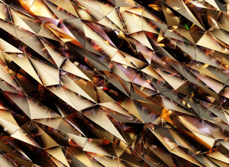 Luxury Abstract Realistic Crystals Texture with Prism Spectrum Caustic Reflection Close Up Background 3D renderingの写真素材