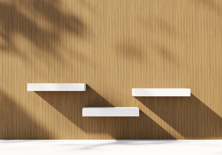 Abstract Minimal Modern Podium Platform For Product Display Showcase Presentation Advertising 3D Renderingの写真素材