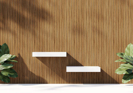 Abstract Minimal Modern Podium Platform For Product Display Showcase Presentation Advertising 3D Renderingの写真素材