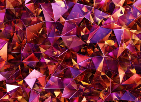 Luxury Abstract Realistic Red Crystal Texture Reflection Close Up Background 3D rendering