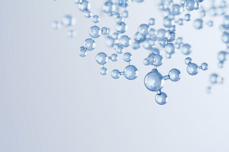 Molecular structure chemical science formula soft focus abstract background 3d renderingの写真素材