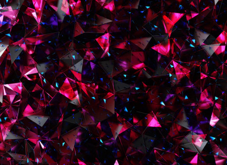 Luxury Abstract Realistic Black and Pink Crystal Texture Reflection Close Up Background 3D renderingの写真素材