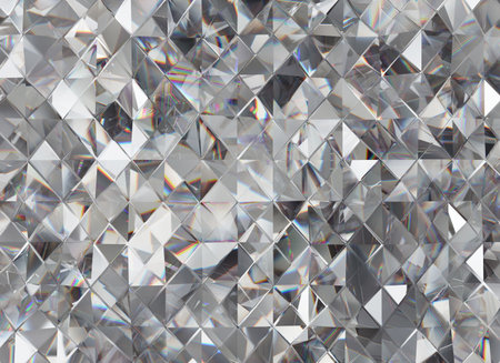 Crystals Texture with Prism Spectrum Caustic Reflection Close Up Background 3D renderingの写真素材
