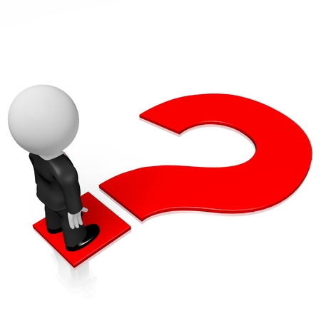 3D question mark, confused conceptの写真素材