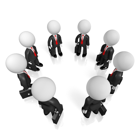3D businessmen/ teamwork conceptの写真素材