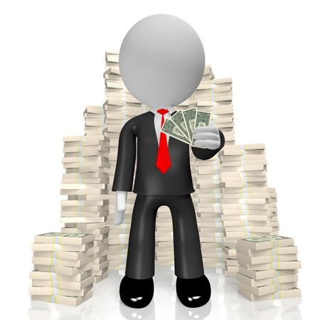 3D concept US dollarsの写真素材