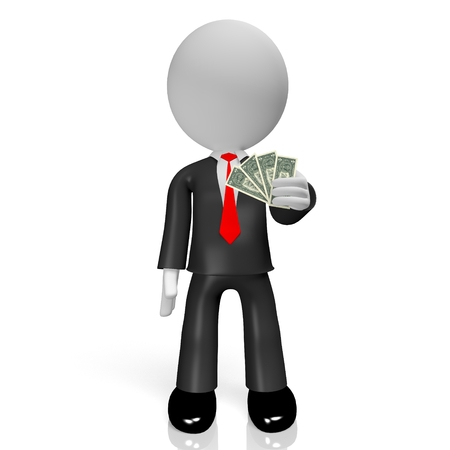 3D concept US dollarsの写真素材