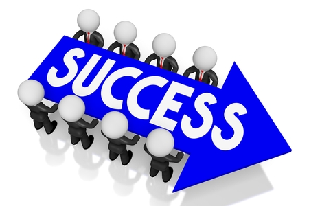 3D success/ meeting conceptの写真素材
