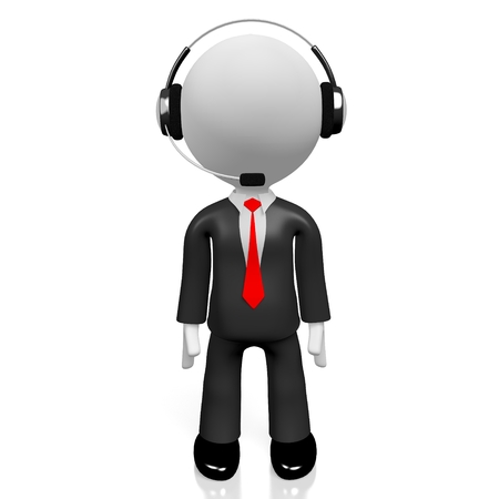 3D customer support conceptの写真素材