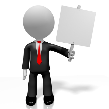 3D businessman with transparentの写真素材
