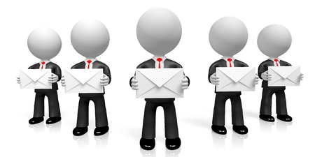 3D mail/ conctact conceptの写真素材