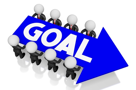 3D concept goalの写真素材
