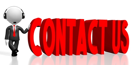 3D contact us conceptの写真素材