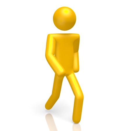 3D running cartoon characterの写真素材