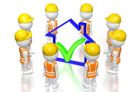 3D house construcion conceptの写真素材