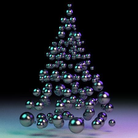 3D christmas treeの写真素材