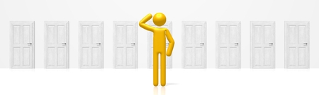 3D choice conceptの写真素材