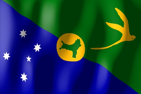Christmas Island - flagの写真素材