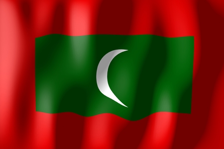 Maldives - flagの写真素材