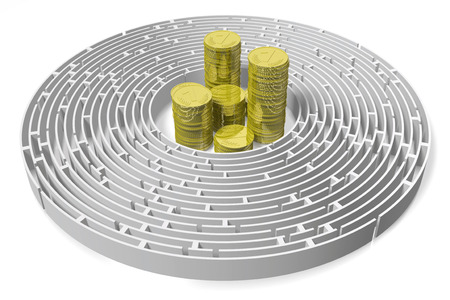 Maze/ labyrinth conceptの写真素材