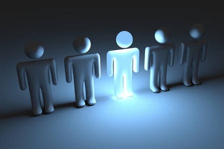 Out of the crowd conceptの写真素材