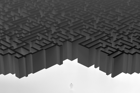 3D maze/ labyrinth conceptの写真素材