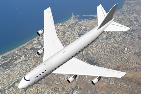 3D passenger jet plane