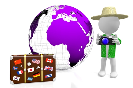 3D travel conceptの写真素材