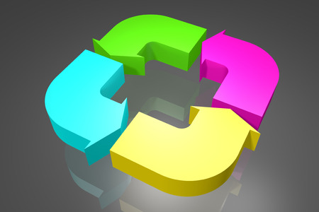 3D arrowsの写真素材