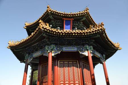 Summerhouse, Empress Garden, Beijing, Chinaのeditorial素材