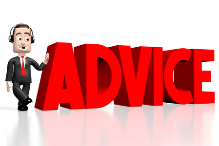 3D businessman, advice conceptの写真素材