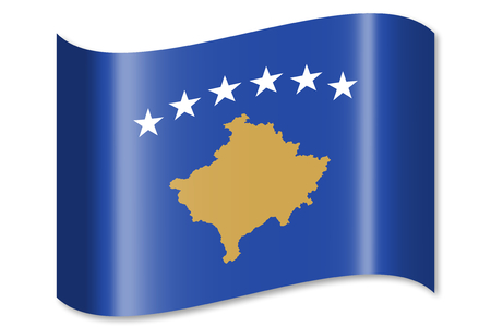 Flag of Kosovoの写真素材