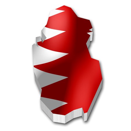 3D flag - Qatarの写真素材