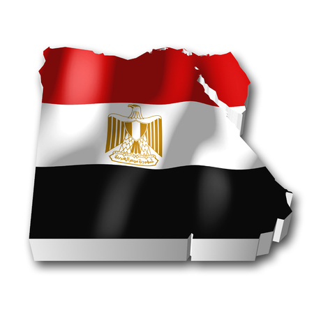 3D flag - Egyptの写真素材