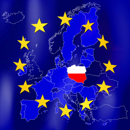 EU map - Polandの写真素材