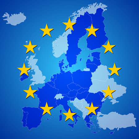 EU - European Union flagの写真素材