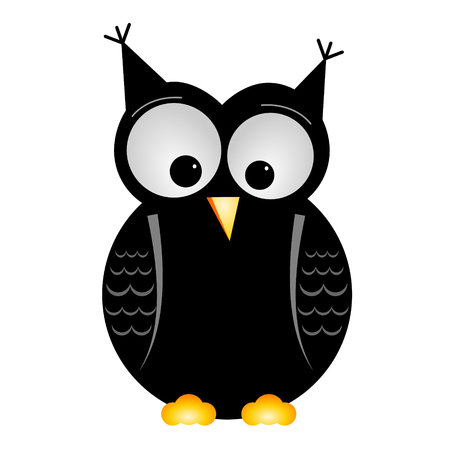 Halloween illustration - owlの写真素材