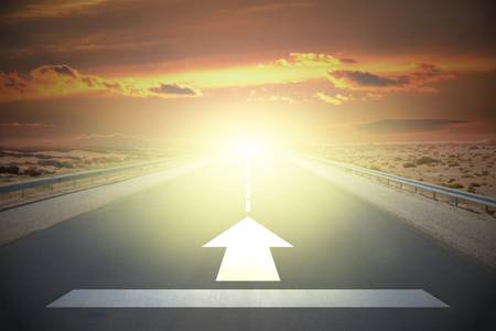 Road concept - arrowの写真素材